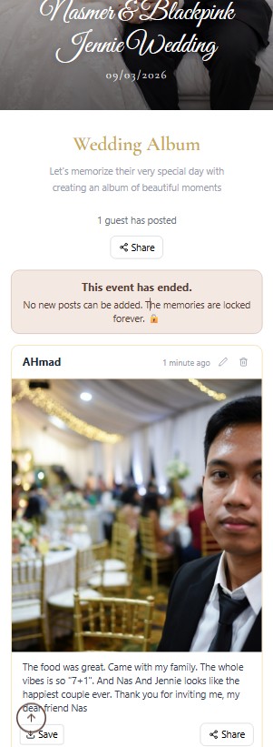 Everlubdub wedding album on mobile